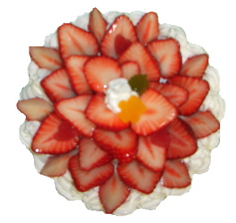 苺の花飾りケーキ（季節限定）